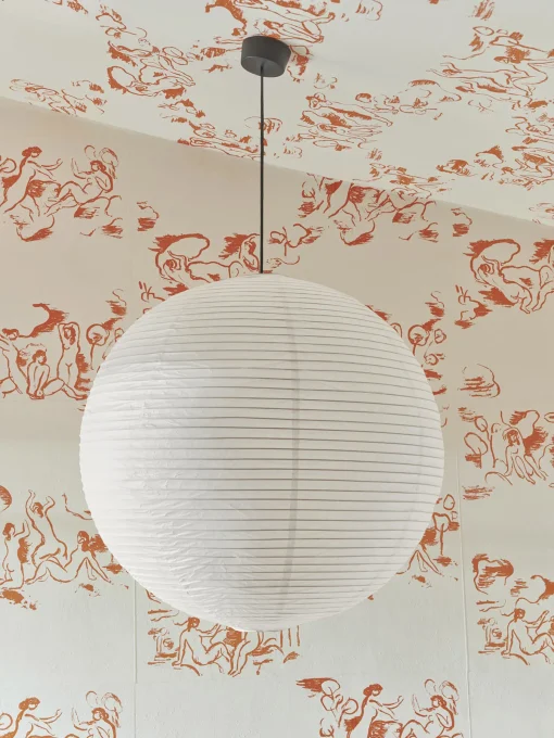 Abat-jour papier de riz shade blanc d80cm - hay