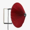Applique murale matin xs coton plisse rouge - hay