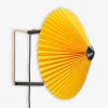 Applique murale matin xs coton plisse jaune - hay