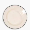 Assiette a dessert metal emaille ecru d2...