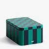 Boite en metal vert et bleu - hay