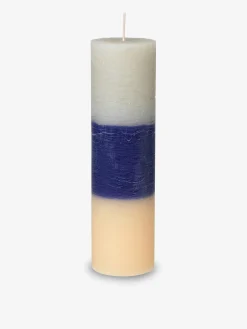 Bougie tricolore gris marine rose - bros...