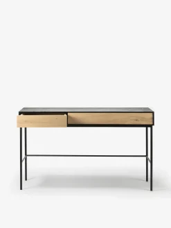 Bureau blackbird 2 tiroirs chene verni - ethnicraft