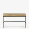 Bureau whitebird 2 tiroirs chene massif - ethnicraft