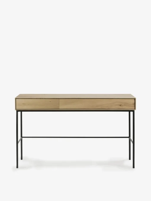 Bureau whitebird 2 tiroirs chene massif - ethnicraft