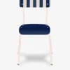 Chaise suzie french riviera rayee marine - les gambettes