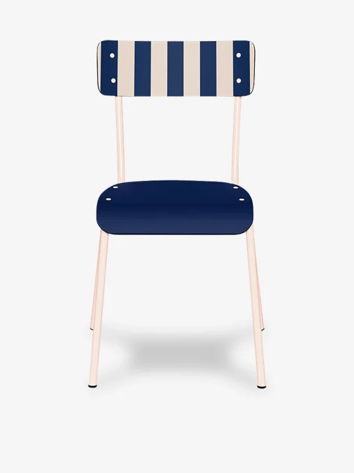 Chaise suzie french riviera rayee marine - les gambettes