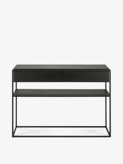 Console monolit 2 tiroirs chene noir - ethnicraft