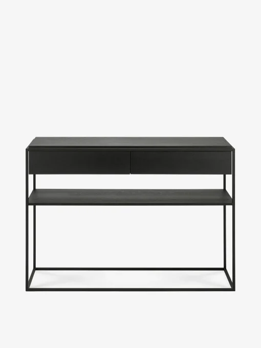 Console monolit 2 tiroirs chene noir - ethnicraft