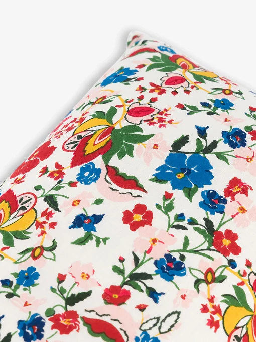 Coussin lucas du tertre 60x30 coton fleu...