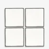 4 dessous de verre croki blanc et noir -...