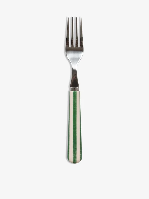 Fourchette paul rayure vert - opjet