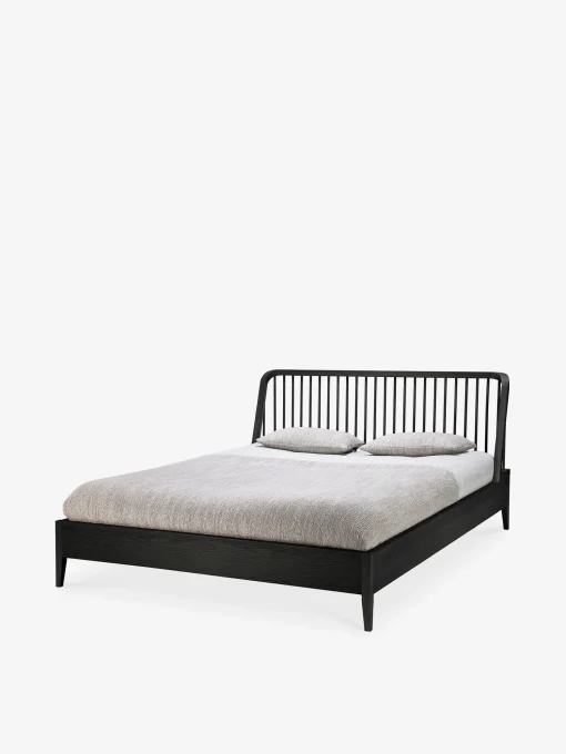 Lit spindle chene noir 180x200 cm - ethnicraft
