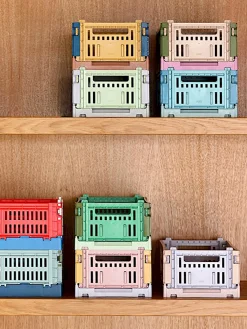 Panier colour crate s polypropylene recycle bleu clair - hay