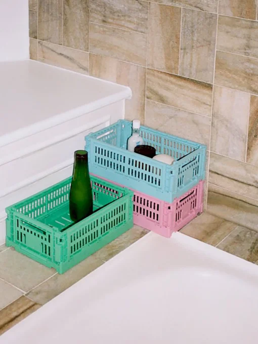 Panier colour crate s polypropylene recycle bleu clair - hay