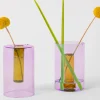 Petit vase reversible lilas/peche - bloc...