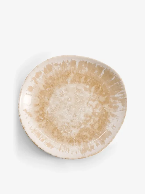 Petite assitette a tapas beige a effet ²