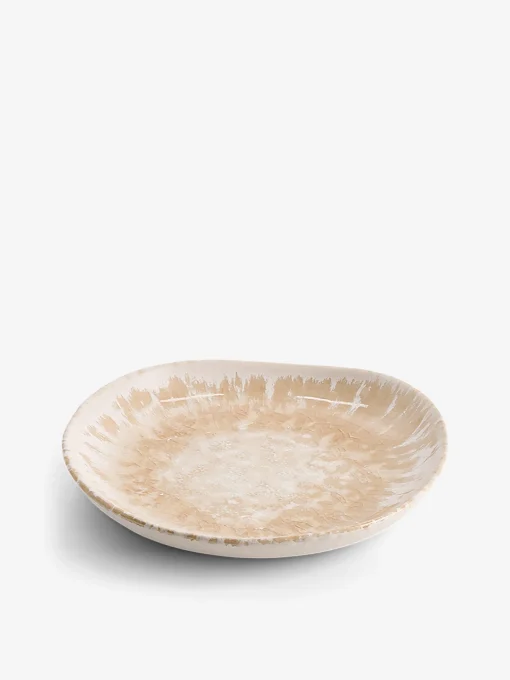 Petite assitette a tapas beige a effet ²