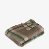 Plaid a carreaux vert rose 140x200 - hub...