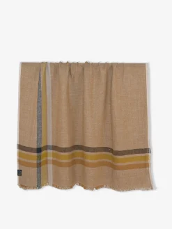 Plaid lin ligne bleu 135x190cm - harmony
