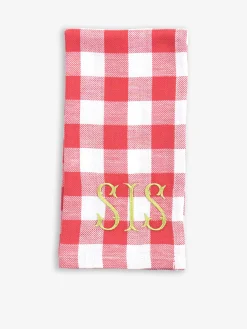 Serviette brodee sister coton rouge - bi...