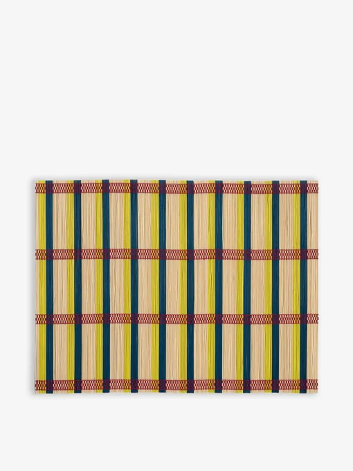 Set de table rayure tricolore jaune - &k...