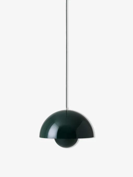 Suspension flowerpot vp2 vert fonce - &tradition