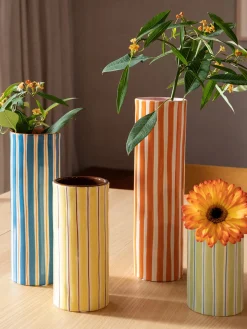 Vase rayures orange - &klevering