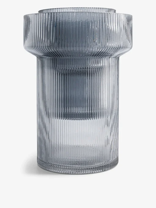 Vase strie gris xl