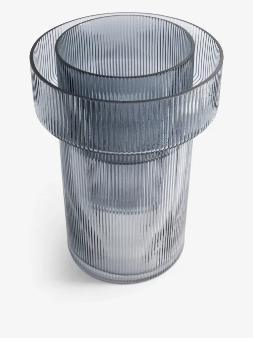 Vase strie gris xl