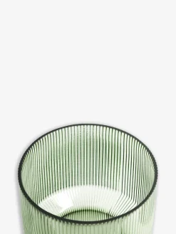 Vase strie olive m