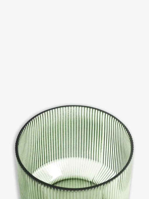 Vase strie olive m