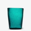 Verre a eau bubble bleu petrole - zani serafino