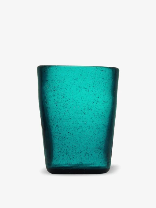 Verre a eau bubble bleu petrole - zani serafino